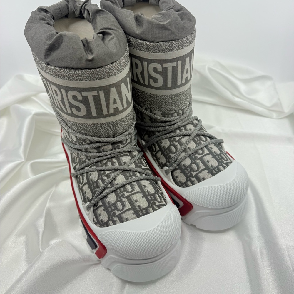 Christian Dior Gray and White Alps Snow Boots